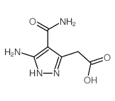 1H-Pyrazole-3-aceticacid, 5-amino-4-(aminocarbonyl)- Structure