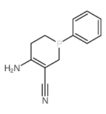 4-氨基-1-苯基-1,2,5,6-四氢-3-膦甲腈结构式