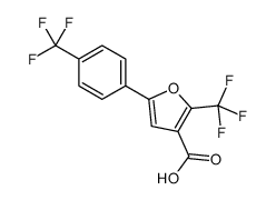 2-(三氟甲基)-5-[4-(三氟甲基)苯基]-3-甲酸结构式
