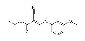 β-[m-Anisidino]-α-cyan-acrylsaeure-ethylester结构式