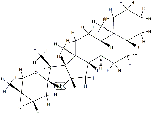 (24S,25R)-24,25-Epoxy-5α-spirostane结构式