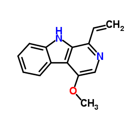 1-Vinyl-4-methoxy-β-carboline structure
