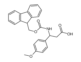 Fmoc-(RS)-3-氨基-3-(4-甲氧基苯基)-丙酸结构式