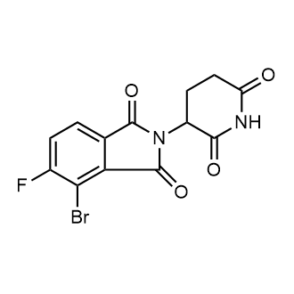 4-溴-2-(2,6-二氧代哌啶-3-基)-5-氟异吲哚-1,3-二酮结构式