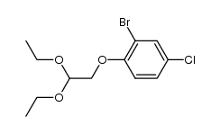 2-(2-bromo-4-chlorophenoxy)-acetaldehyde diethyl acetal结构式