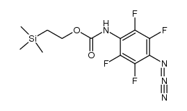 4-(N-((2-(trimethylsilyl)ethoxy)carbonyl)amino)tetrafluorophenyl azide Structure