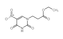1(2H)-Pyrimidinepropanoicacid, 3,4-dihydro-5-nitro-2,4-dioxo-, ethyl ester结构式