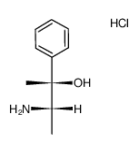 threo-()-3-hydroxy-3-phenylbutane-2-ammonium chloride Structure