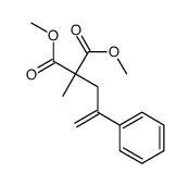 dimethyl 2-methyl-2-(2-phenylprop-2-enyl)propanedioate结构式