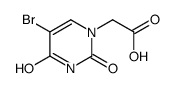 (5-溴-2,4-二氧代-3,4-二氢嘧啶-1(2H)-基)乙酸结构式