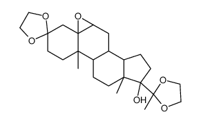 (5α,6α)-Epoxy-17α-hydroxy-pregnane-3,20-dione-3,20-bis(ethyleneketal)结构式