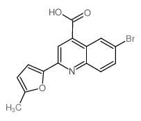 6-溴-2-(5-甲基-呋喃-2-基)喹啉-4-羧酸结构式