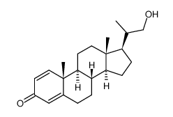 20-(hydroxymethyl)pregna-1,4-dien-3-one structure