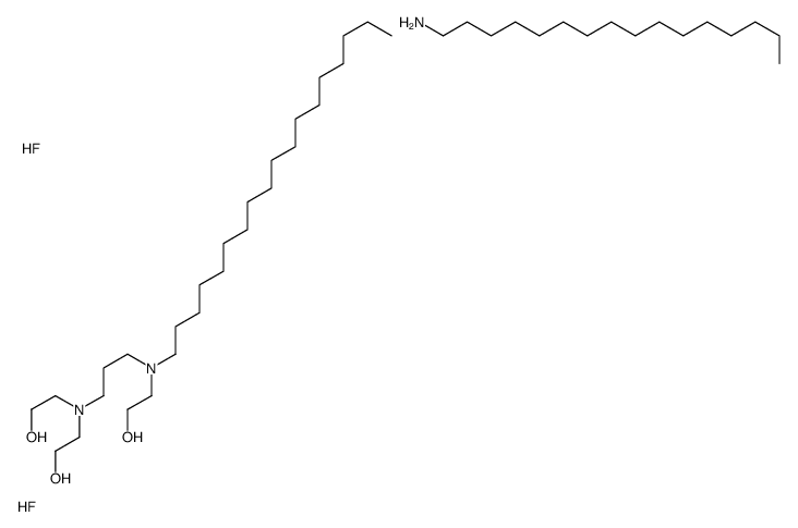 2-[3-[bis(2-hydroxyethyl)amino]propyl-octadecylamino]ethanol,hexadecan-1-amine,dihydrofluoride Structure