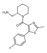 (S)-(2-(aminomethyl)piperidin-1-yl)(5-(4-fluorophenyl)-2-methylthiazol-4-yl)methanone结构式