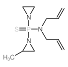 Phosphinothioic amide, P-1-aziridinyl-P-(2-methyl-1-aziridinyl)-N,N-di-2-propenyl- (9CI)结构式