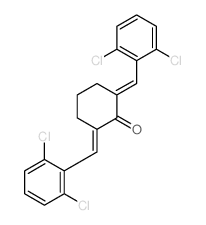 2,6-bis[(2,6-dichlorophenyl)methylidene]cyclohexan-1-one Structure