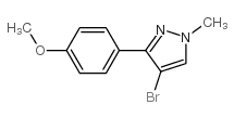 4-溴-3-(4-甲氧基苯基)-1-甲基-1H-吡唑结构式