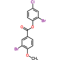 2-Bromo-4-chlorophenyl 3-bromo-4-methoxybenzoate Structure