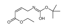 4-叔丁氧羰基氨基丁-2-烯酸乙酯结构式