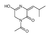 1-acetyl-3-(2-methylpropylidene)piperazine-2,5-dione结构式