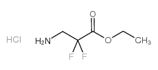 2,2-二氟-3-氨基丙酸乙酯盐酸盐结构式