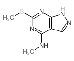甲基-(6-甲基磺酰基-1(2)H-吡唑并[3,4-d]嘧啶-4-基)-胺结构式