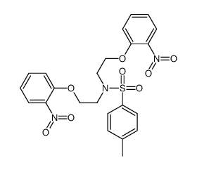 4-methyl-N,N-bis[2-(2-nitrophenoxy)ethyl]benzenesulfonamide结构式