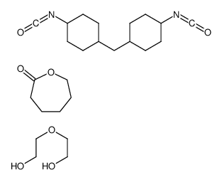 2-(2-hydroxyethoxy)ethanol,1-isocyanato-4-[(4-isocyanatocyclohexyl)methyl]cyclohexane,oxepan-2-one结构式