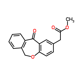 6,11-Dihydro-11-oxo-dibenz[b,e]oxepin-2-acetate,methyl ester Structure