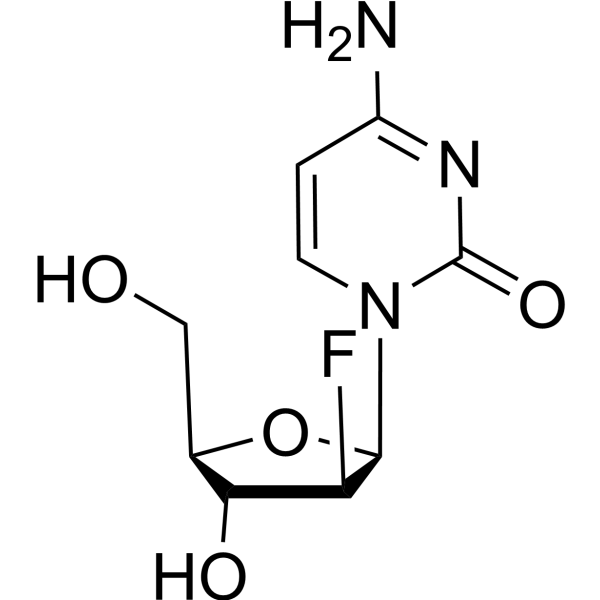 4-氨基-1-(2-脱氧-2-氟-beta-D-阿拉伯呋喃基)-2(1H)-嘧啶酮图片