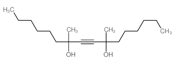 8-Hexadecyne-7,10-diol, 7,10-dimethyl- Structure