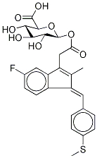 舒林酸硫化物酰基-β-D-葡糖醛酸结构式