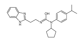 Urea, N-[2-(1H-benzimidazol-2-yl)ethyl]-N-cyclopentyl-N-[4-(1-methylethyl)phenyl]- (9CI) Structure