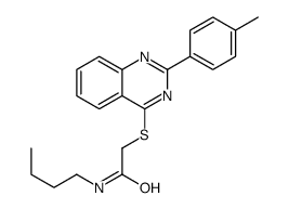 Acetamide, N-butyl-2-[[2-(4-methylphenyl)-4-quinazolinyl]thio]- (9CI) structure