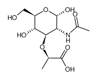 2-乙酰氨基-2-脱氧-3-o-[d-1-羧基乙基]-d-吡喃葡萄糖结构式
