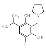 Phenol,4-chloro-3-methyl-6-(1-methylethyl)-2-(1-pyrrolidinylmethyl)- Structure