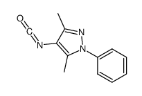 4-异氰酰基-3,5-二甲基-1-苯基-1H-吡唑结构式