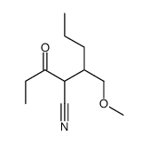 3-(methoxymethyl)-2-propanoylhexanenitrile结构式