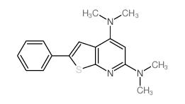 Thieno[2,3-b]pyridine-4,6-diamine,N4,N4,N6,N6-tetramethyl-2-phenyl- Structure