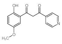 1-(2-hydroxy-5-methoxy-phenyl)-3-pyridin-4-yl-propane-1,3-dione结构式