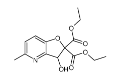 3-hydroxy-5-methyl-3H-furo[3,2-b]pyridine-2,2-dicarboxylic acid diethyl ester结构式