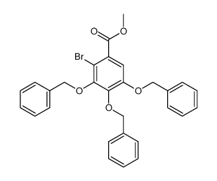 methyl 3,4,5-tris(benzyloxy)-2-bromobenzoate结构式