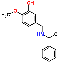 2-METHOXY-5-[(1-PHENYLETHYLAMINO)METHYL]PHENOL结构式