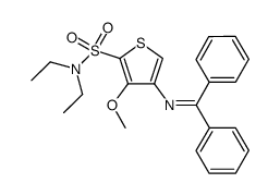 4-((diphenylmethylene)amino)-N,N-diethyl-3-methoxythiophene-2-sulfonamide Structure