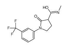 N-methyl-2-oxo-1-[3-(trifluoromethyl)phenyl]pyrrolidine-3-carboxamide结构式