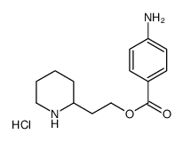2-piperidin-1-ium-2-ylethyl 4-aminobenzoate,chloride Structure