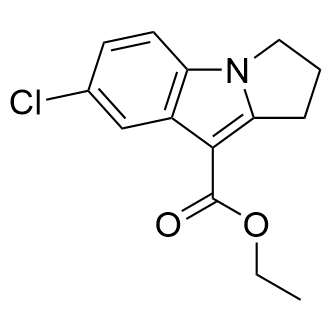 7-氯-2,3-二氢-1H-吡咯并[1,2-a]吲哚-9-羧酸乙酯结构式