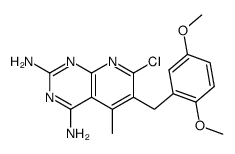 2,4-diamino-5-methyl-6-(2,5-dimethoxybenzyl)-7-chloro-pyrido[2,3-d]pyrimidine结构式