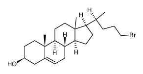 (3β)-24-Bromochol-5-en-3-ol Structure